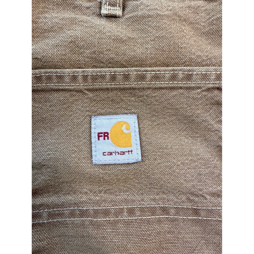 Carhartt FR Pants Mens 32x32 Brown Flame Resistant Workwear Duck Canvas Faded 10 - Picture 8 of 12